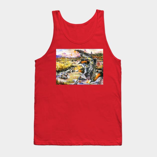 Canvasbacks and Redheads Ducks Tank Top by 10000birds